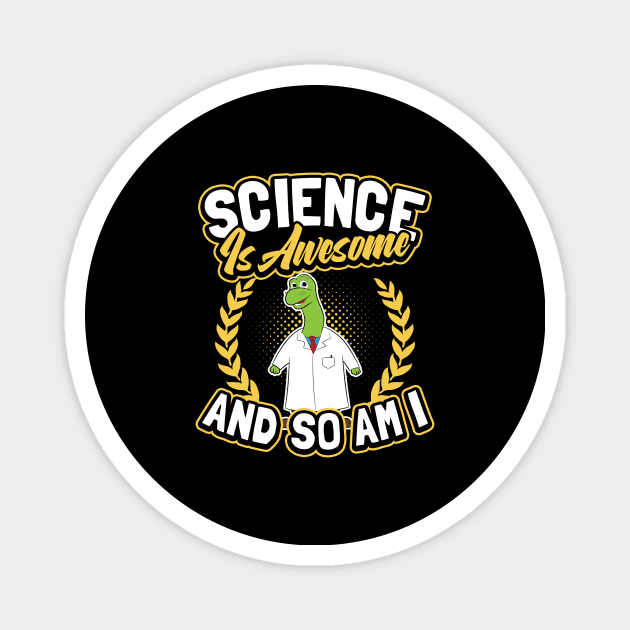 Rocket Scientist T Shirt | Science Is Awesome Dinosaur Gift Magnet by Gawkclothing